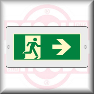 DIMENSIONE E MATERIALE: cm 30x15 - PLEXIGLASS LUMINESCENTE A PARETE