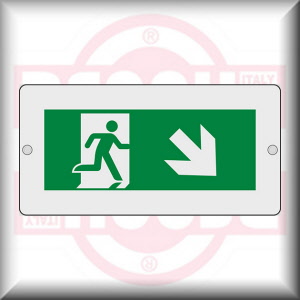 DIMENSIONE E MATERIALE: cm 30x15 - PLEXIGLASS OPALINO A PARETE