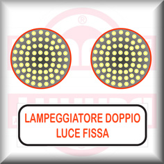 SCEGLIERE LA DIMENSIONE  E IL TIPO DI LAMPEGGIO: Diametro 200 mm. - Luce fissa