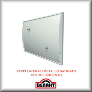 COLORI TAPPI LATERALI: Metallo satinato colore argento