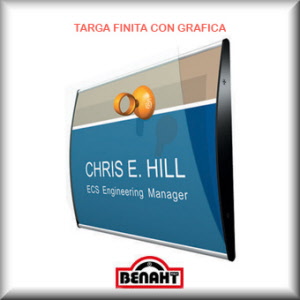 SCELTA TARGA: Targa finita con grafica.
