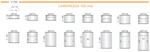 CODICE E ALTEZZA TARGA: WFP22 - 50 mm. 