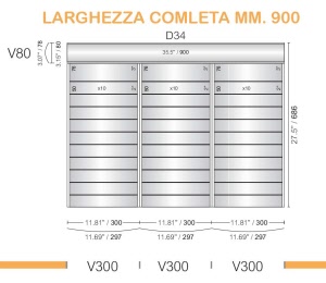 CODICE E ALTEZZA TARGA: D34 - 686 mm.