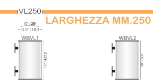 CODICE E ALTEZZA TARGA: WBS12 - 400 mm.