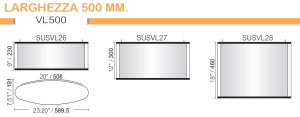 CODICE E ALTEZZA TARGA: SUSVL28 - 460 mm.