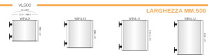 CODICE E ALTEZZA TARGA: WBVL11 - 711,2 mm.